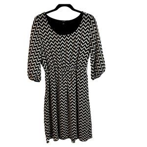Black and White Chevron Dress